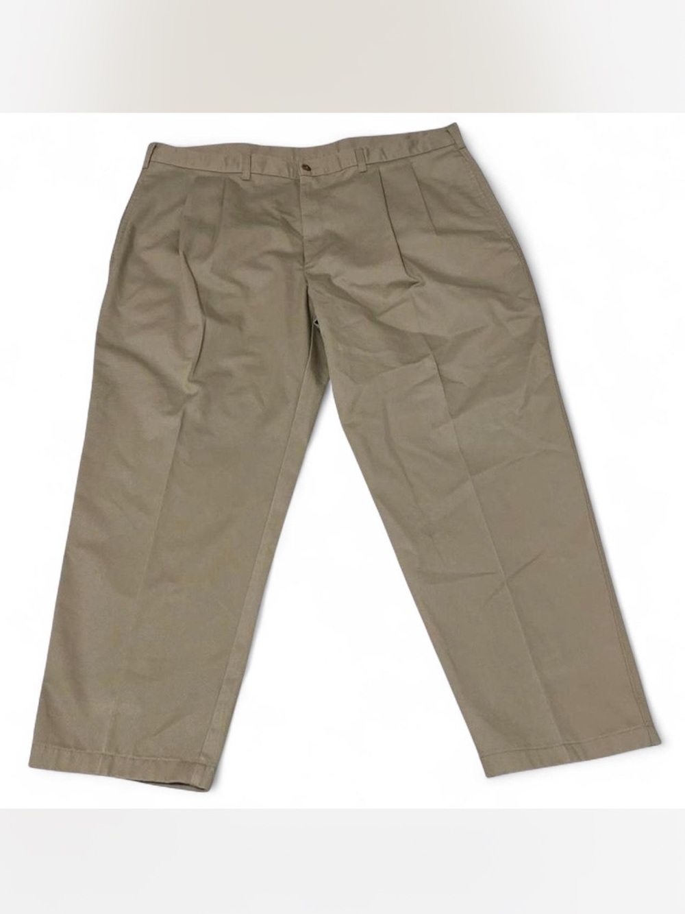 Farah Men's Pleated khaki Chino Pants 42x29